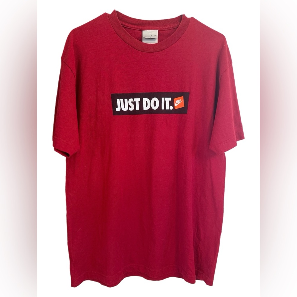 Men’s Nike Just Do It Shirt Red 2000’s Box Logo Large
